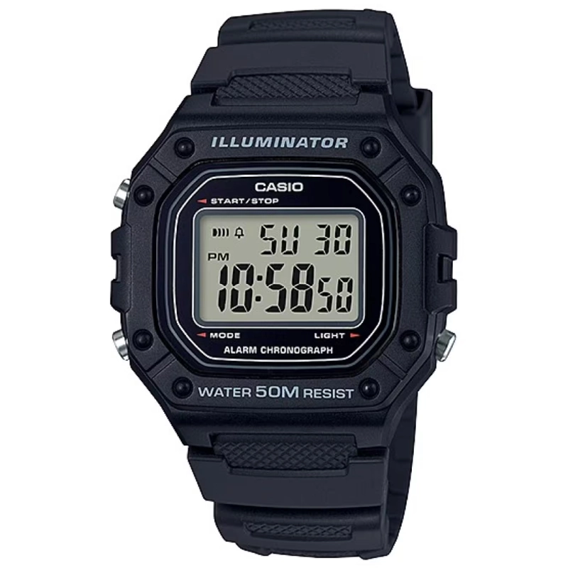 RELOJ CASIO W-218H-1AV UNISEX - DIGITAL - 1