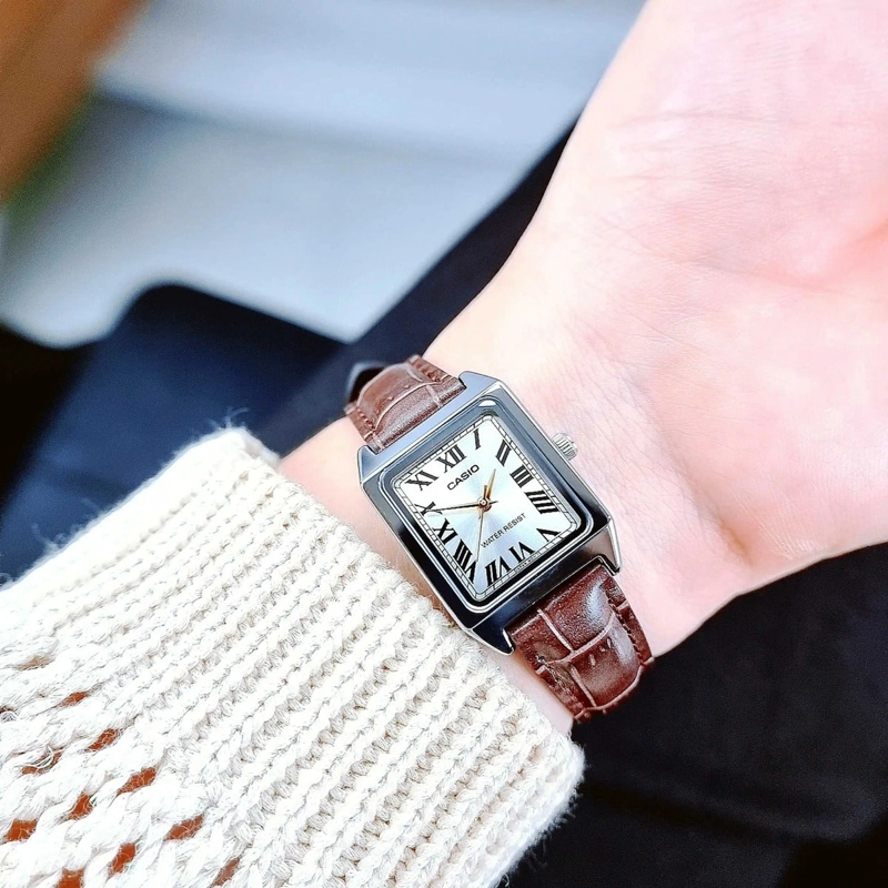RELOJ CASIO TANK LTP-V007L-9B MUJER - ANALOGO - 2