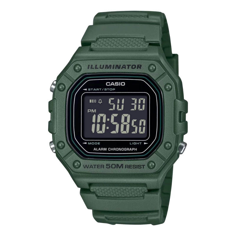RELOJ CASIO W-218H-3BV UNISEX - DIGITAL - 1
