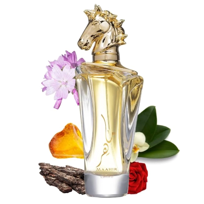 LATTAFA MAAHIR ESTUCHE EDP 100ML + PERFUME SPRAY 200ML + AIR FRESHENER 300ML HOMBRE - 3