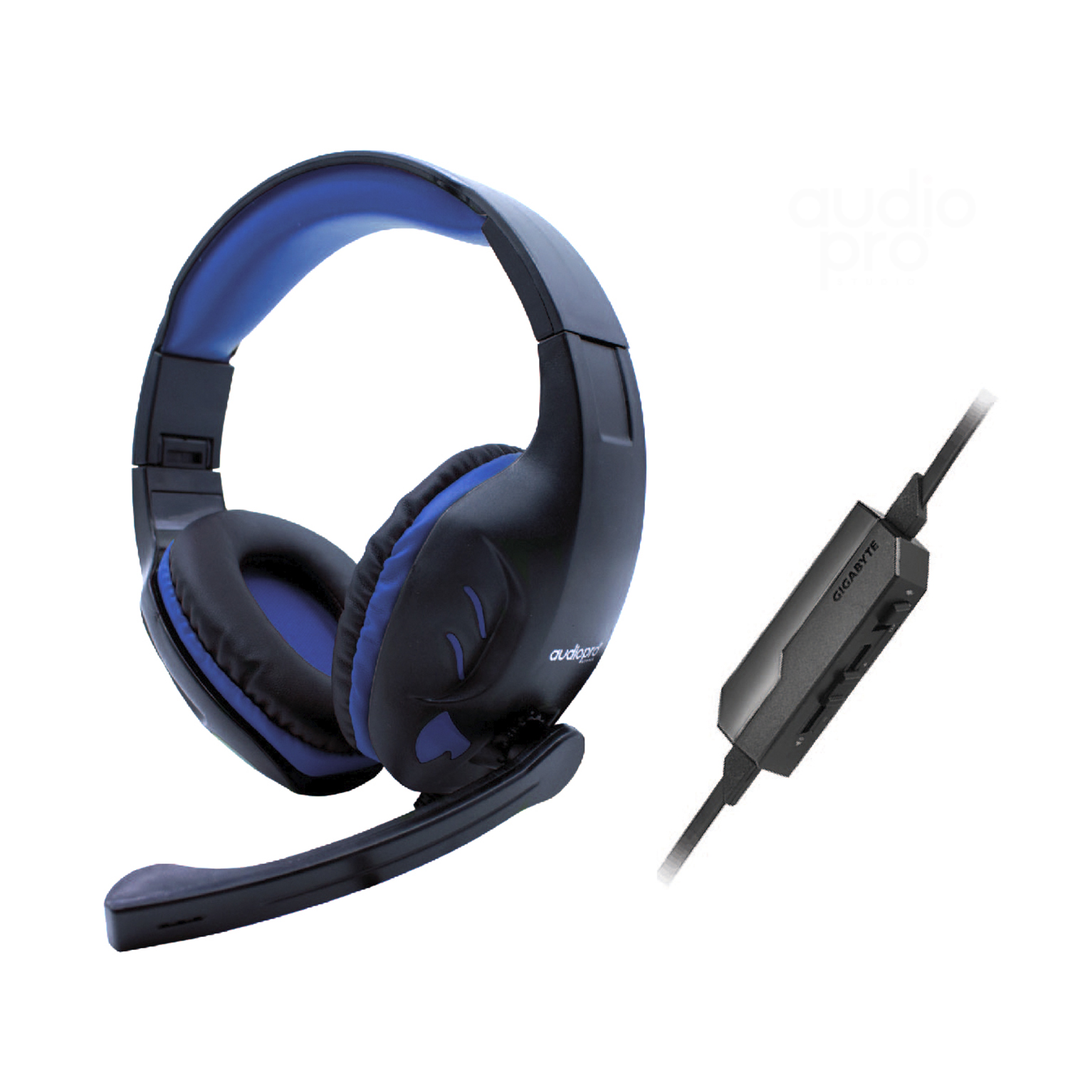 AUDÍFONOS GAMER AUDIO PRO HEADSET PS4 XBOX PC AZUL MICRÓFONO CONECTOR JACK 3.5MM - 1