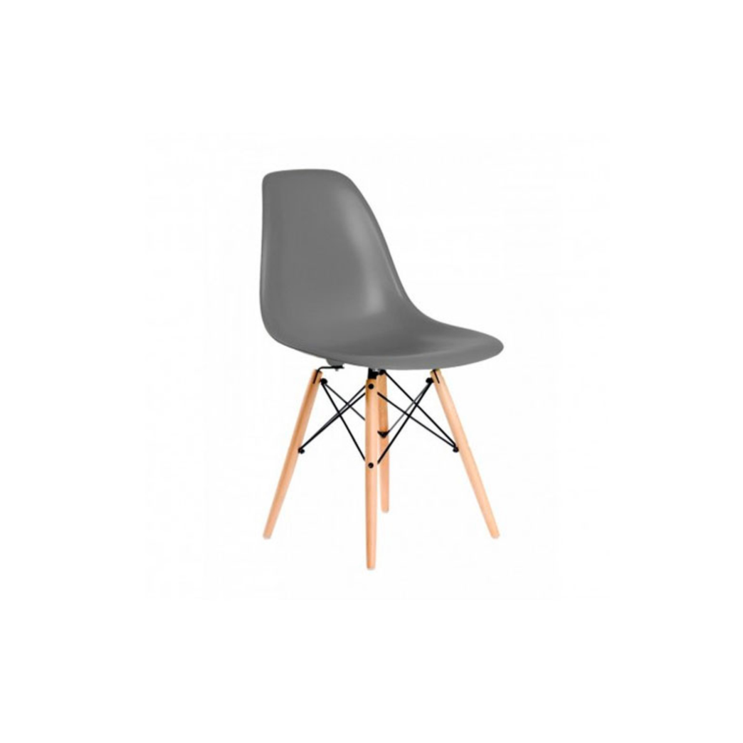 SILLA ESTILO EAMES SILVER 4 UNIDADES - 1