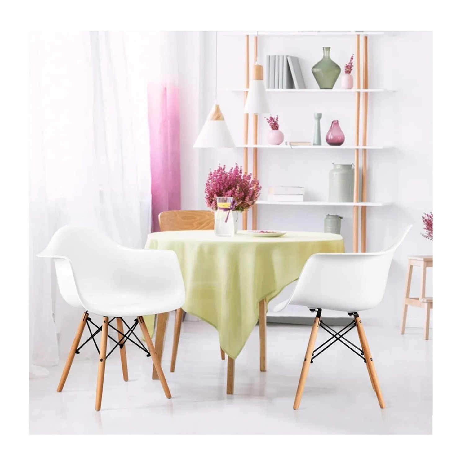 SILLA BUTACA ESTILO EAMES WHITE 4 UNIDADES - 6