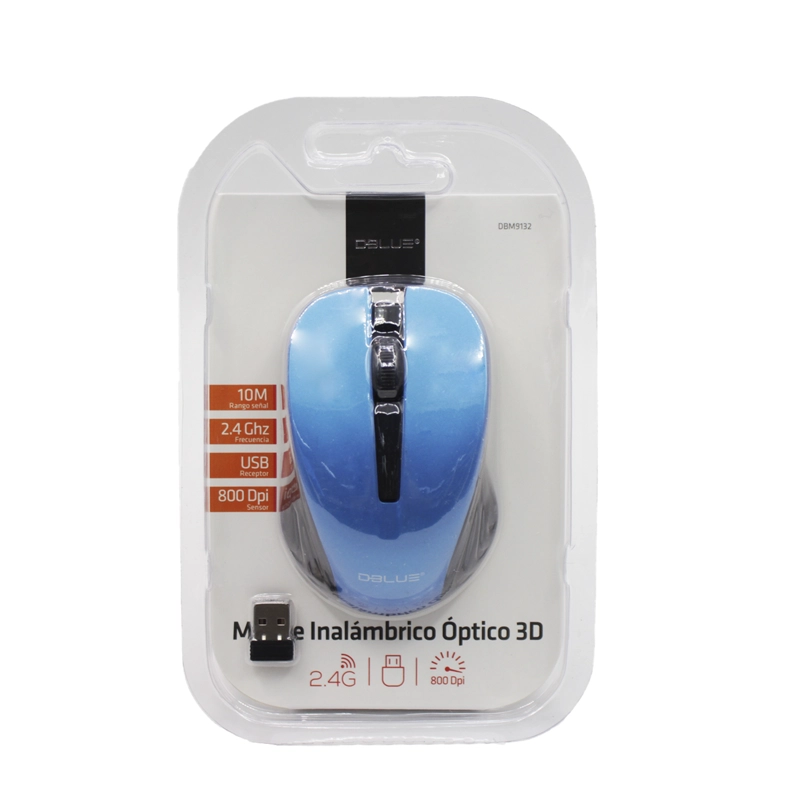 MOUSE INALÁMBRICO DBLUE 2.4 GHZ 1000DPI USB 3 BOTONES BLUE/BLACK - 3