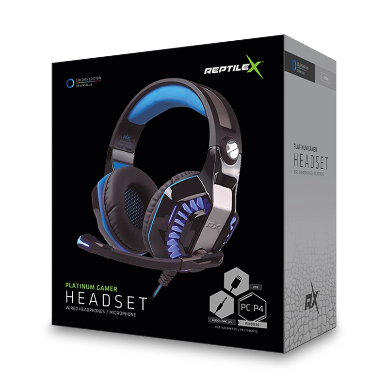 AUDÍFONOS GAMER REPTILEX HEADSET PS4 MICRÓFONO CONECTOR JACK 3.5MM - 2