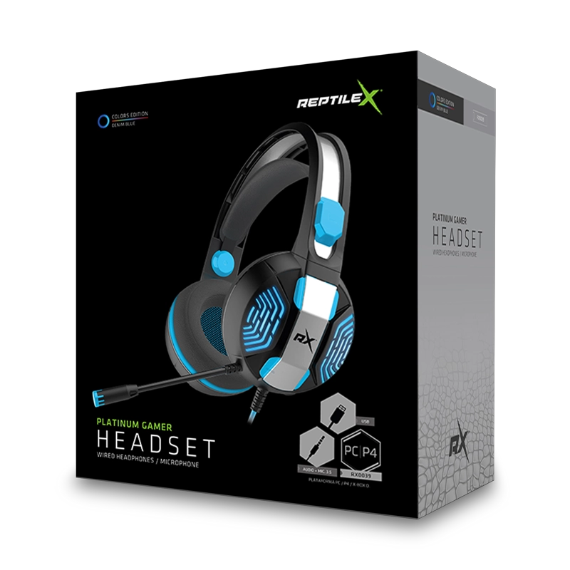 AUDÍFONOS GAMER REPTILEX HEADSET PREMIUN PC PS4 MICRÓFONO FLEXIBLE - 2