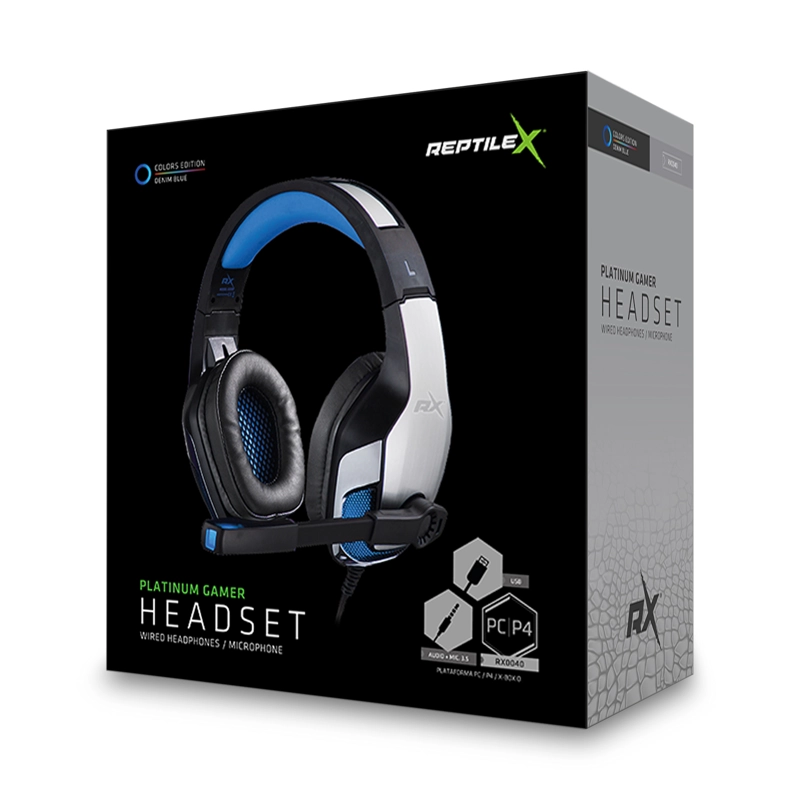 AUDÍFONOS GAMER REPTILEX HEADSET PREMIUN PLATINUM PC PS4 - 2