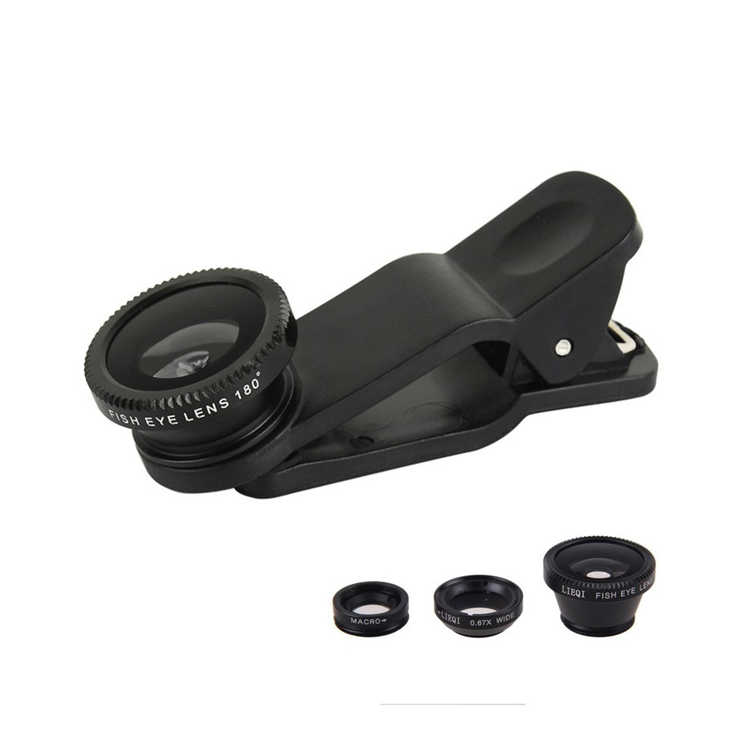 KIT DE LENTES DBLUE 3 EN 1 OJO DE PEZ PARA CAMARA DE CELULAR - 1