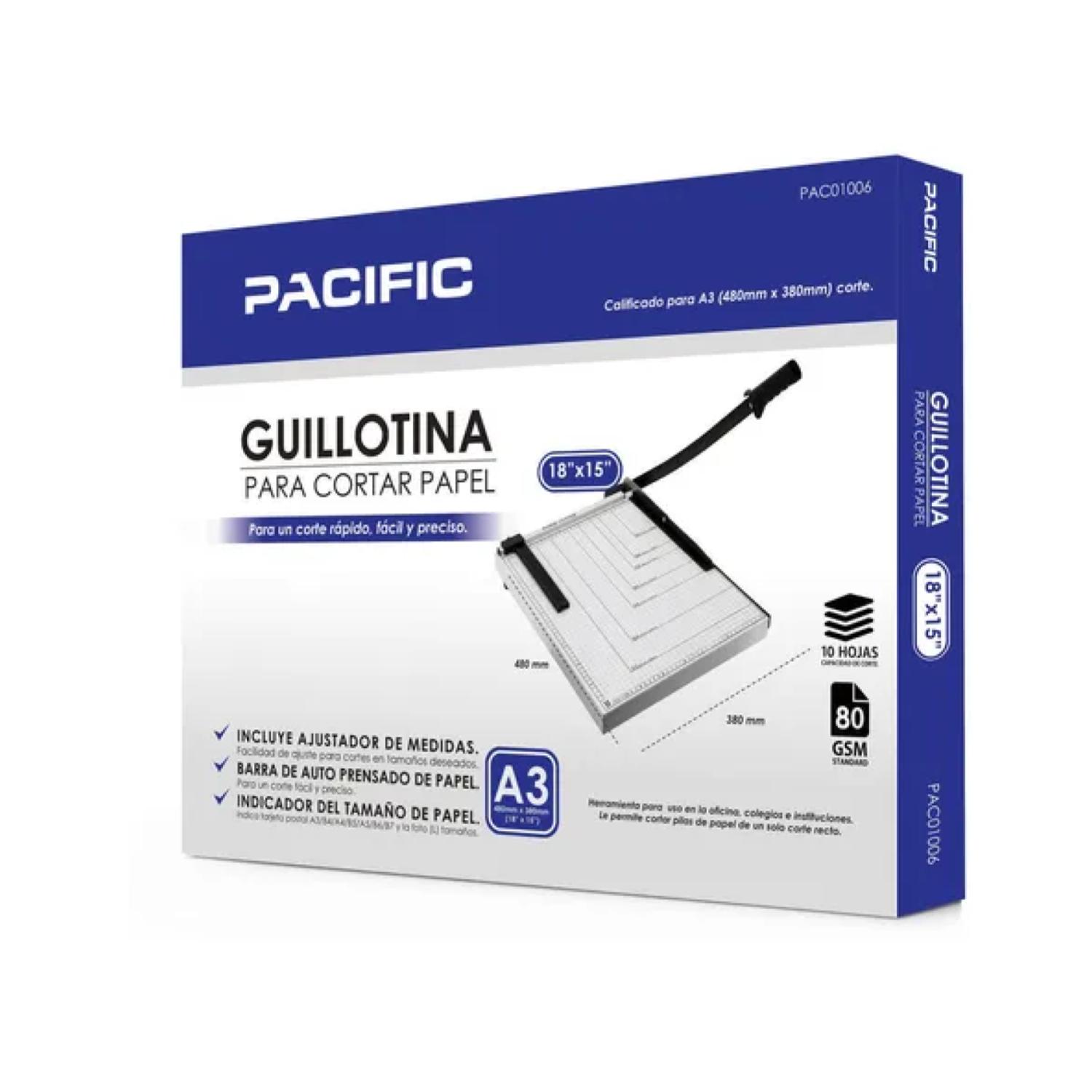 GUILLOTINA PACIFIC COLOR CORTADORA DE PAPEL A3 A4 48X38CM - 3