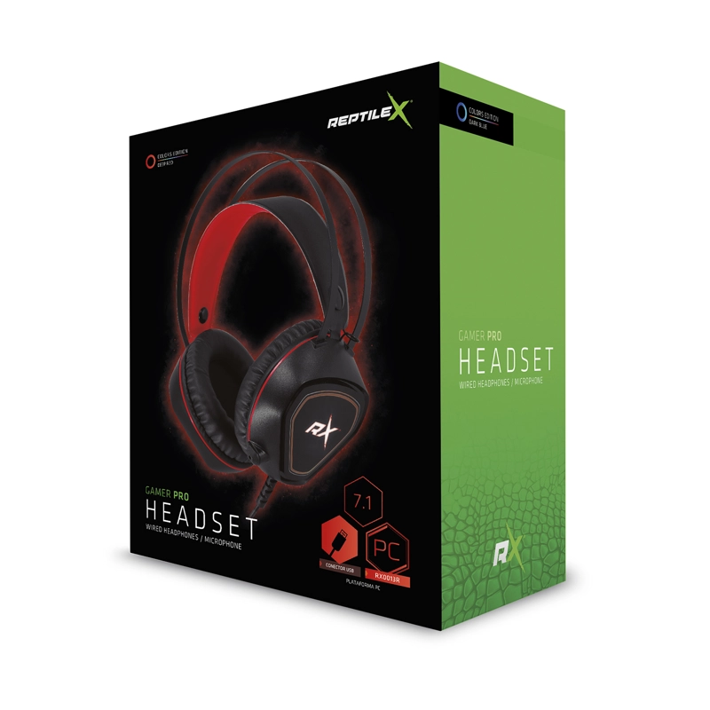AUDÍFONOS GAMER REPTILEX HEADSET SONIDO 7.1 USB PS4 PS5 PC MICRÓFONO - 2