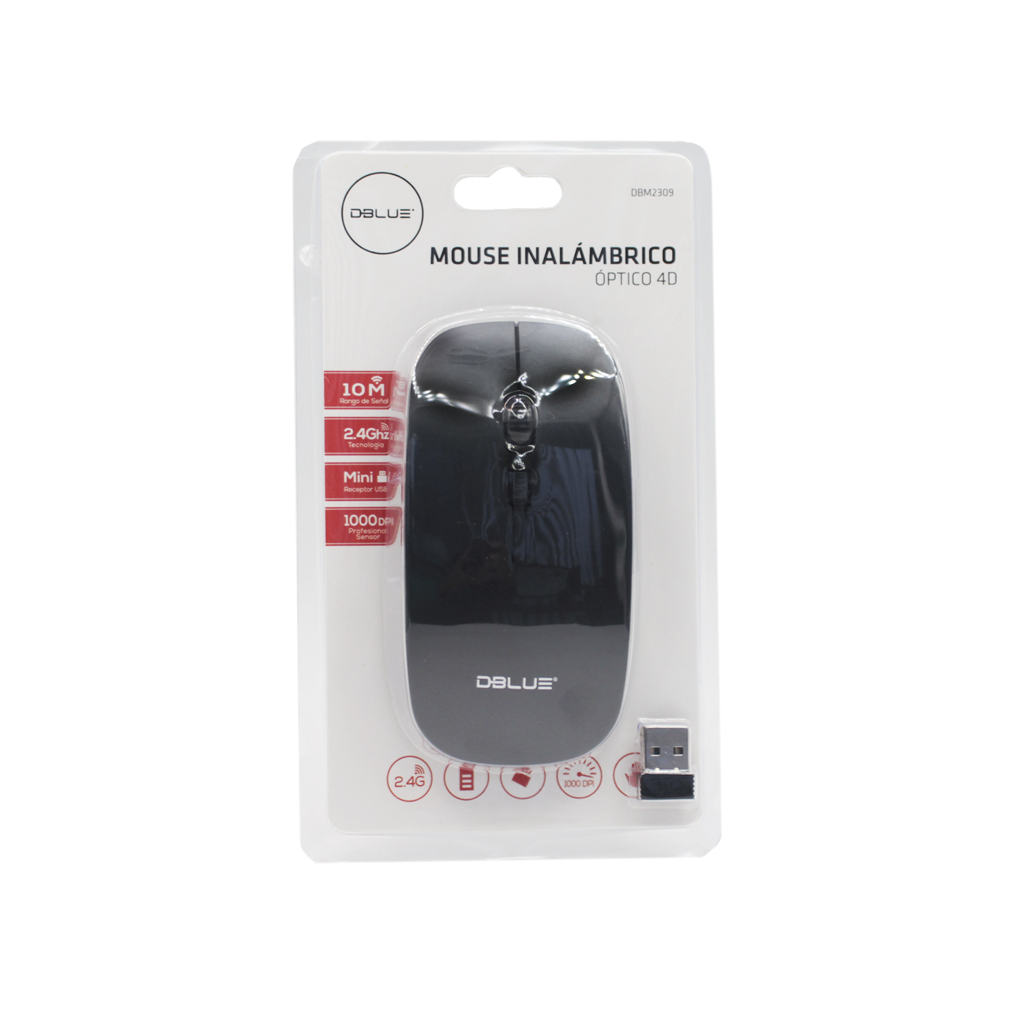 Mouse R Ii Inalambrico Ripley - MOUSE INALAMBRICO 2.4 GHZ 1000 DPI - BLACK