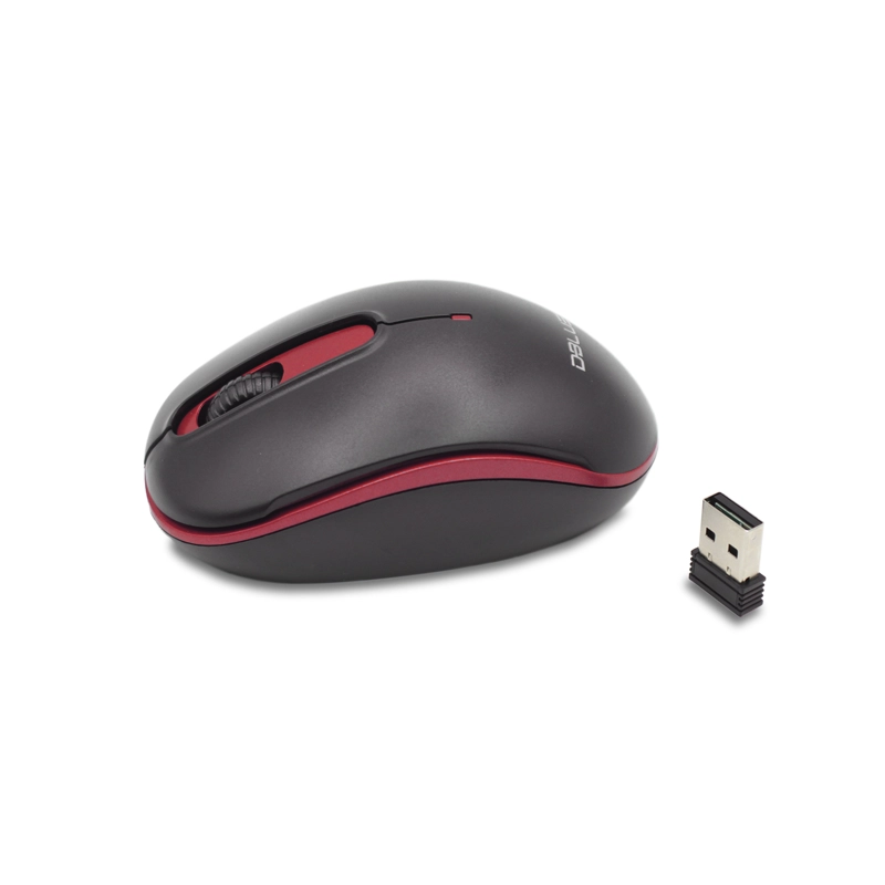 MOUSE INALAMBRICO 2.4 GHZ 1000 DPI USB 4 BOTONES  - RED - 3