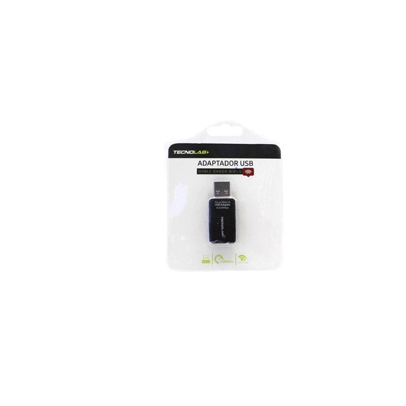 ADAPTADOR ANTENA WIFI USB DUAL BAND 2.4G Y 5G 600 GHZ - 5