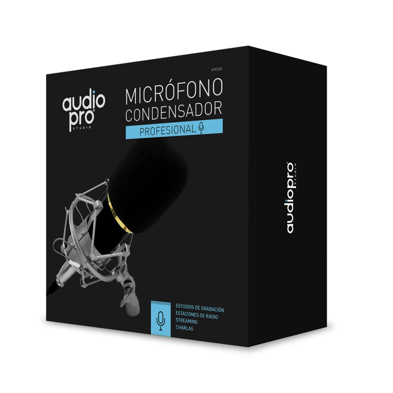 MICRÓFONO AUDIO PRO CONDENSADOR HOME STUDIO - 2