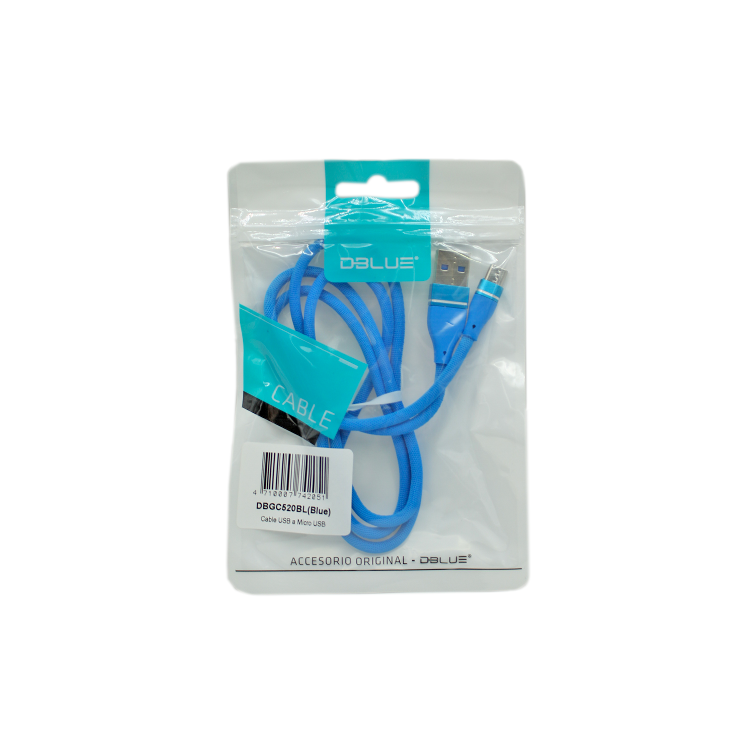 CABLE USB A MICRO USB 1MT AZUL DBLUE - 2