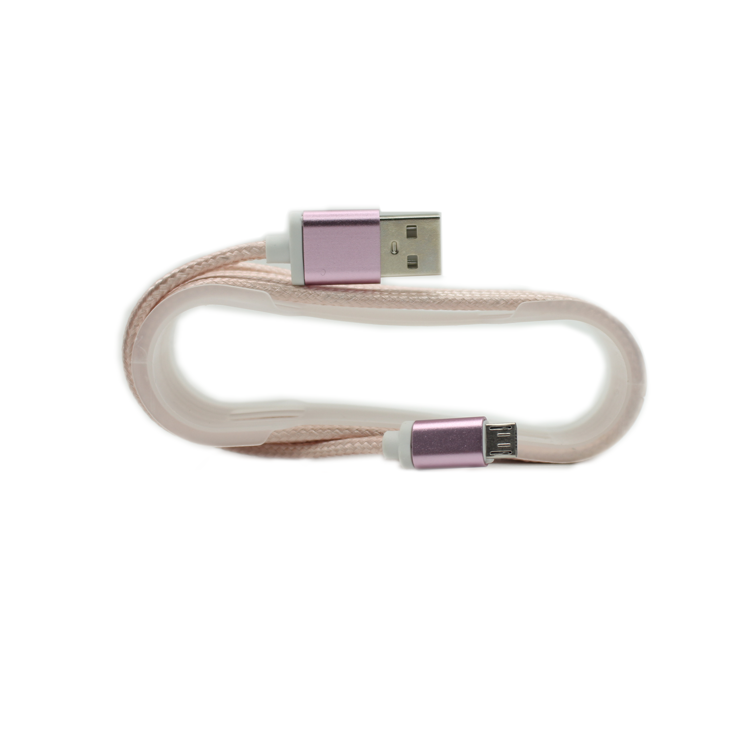 CABLE USB A MICRO USB 1MT TRANSMISIÓN DE DATOS Y CARGA ROSADO - 2