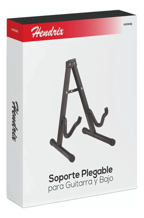 SOPORTE METALICO PLEGABLE PARA GUITARRA NEGRO - 1