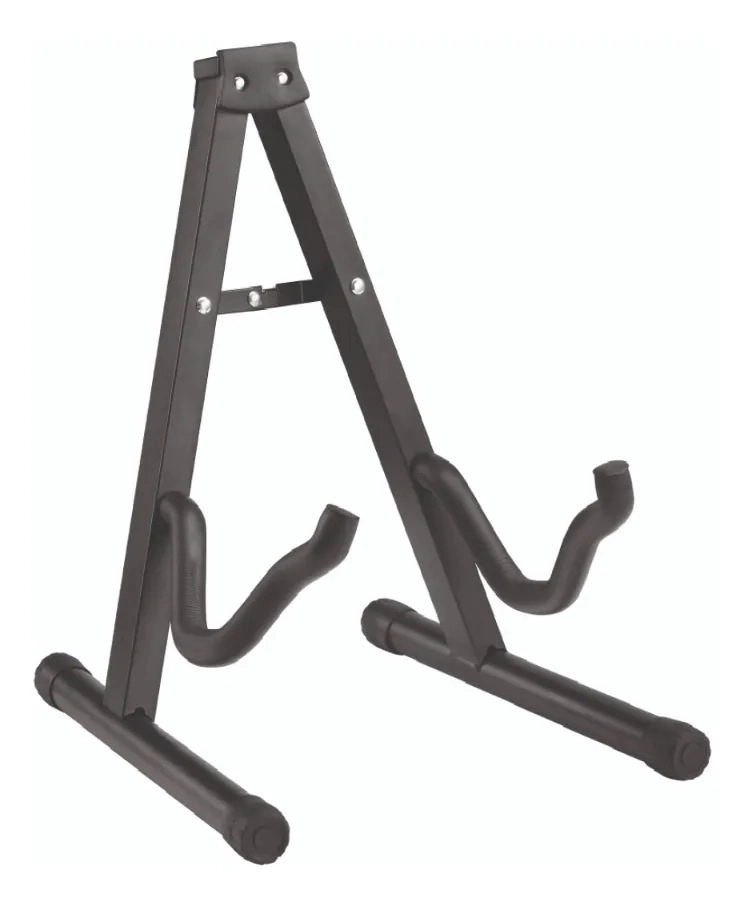 SOPORTE METALICO PLEGABLE PARA GUITARRA NEGRO - 2