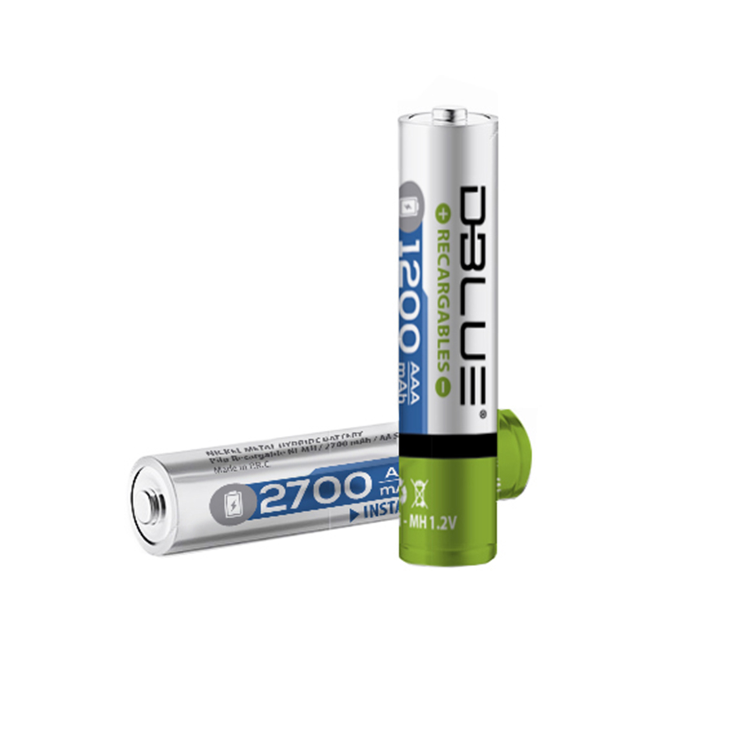 PILAS DBLUE TIRA DE RECARGABLES AAA DE 1200 MAH NIQUEL 5 UNID - 1