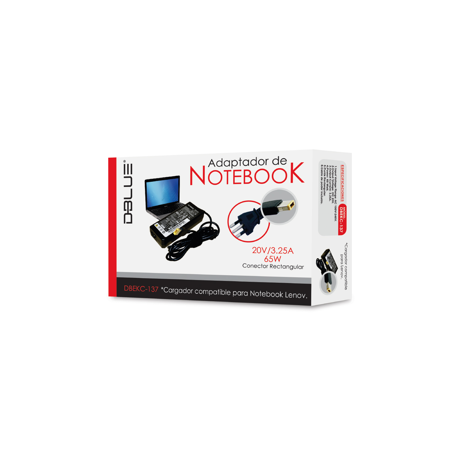 CARGADOR NOTEBOOK DBLUE COMPATIBLE CON LENOVO X1 YOGA - 2