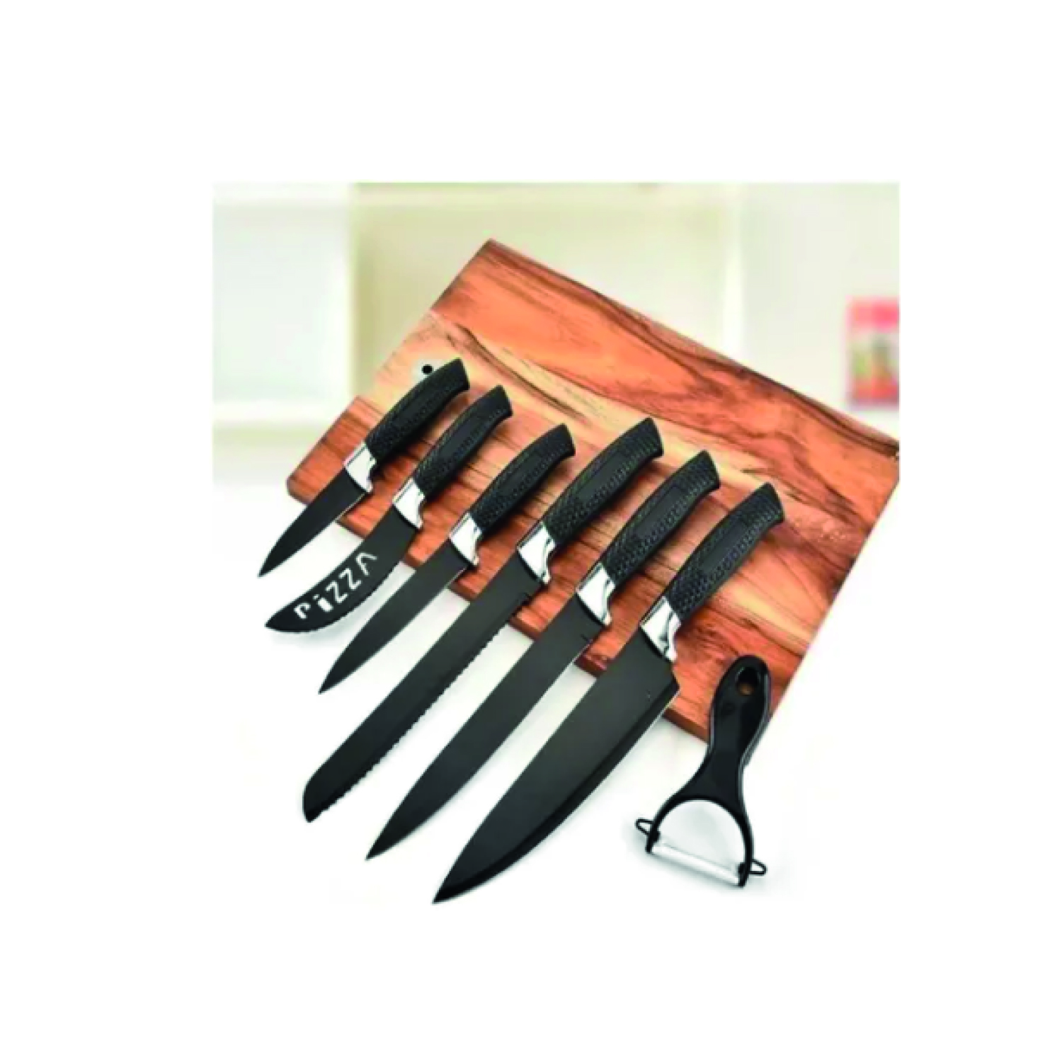 SET DE CUCHILLOS 7 PIEZAS ANTIBACTERIANO ANTIADHERENTE - 2