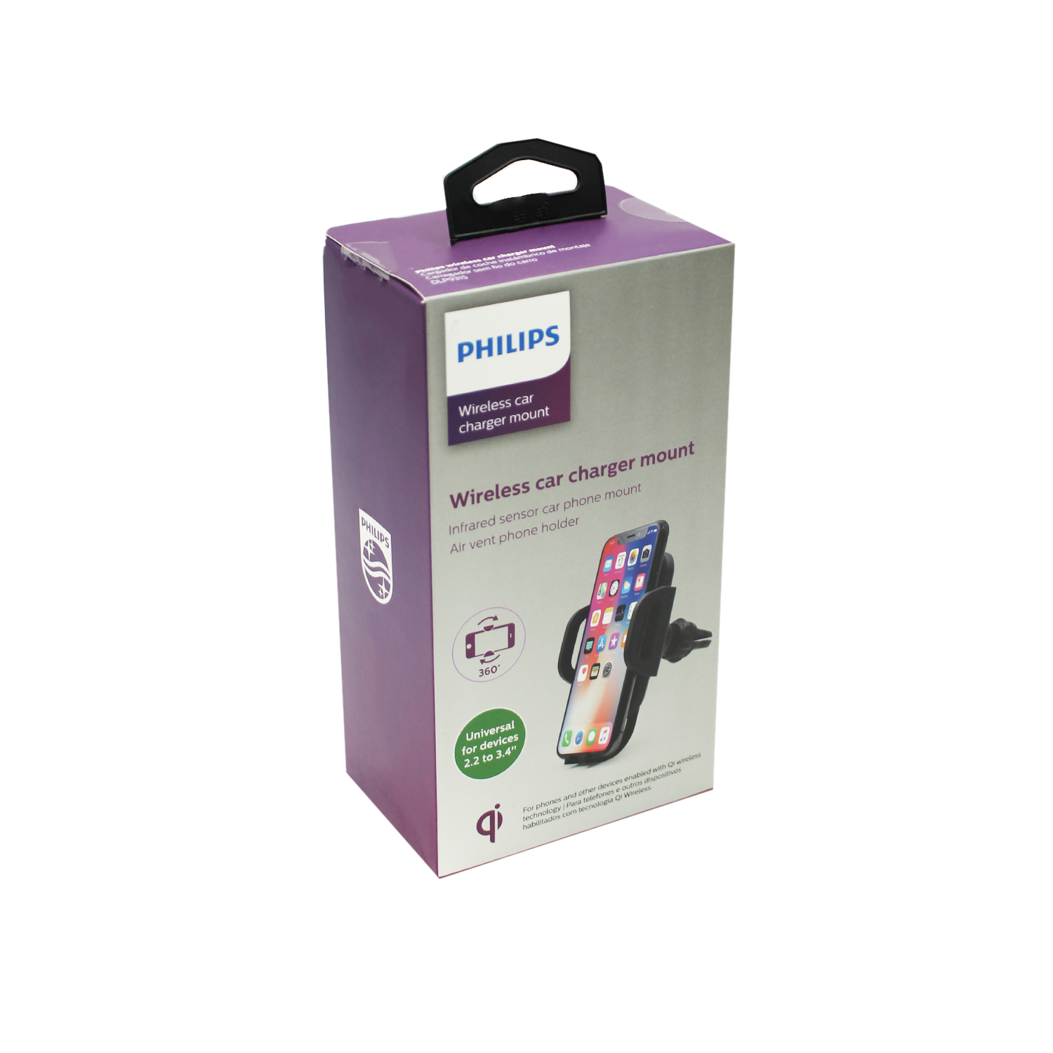 SOPORTE PARA AUTO PHILIPS CON CARGADOR INALAMBRICO DLP9315 - 4