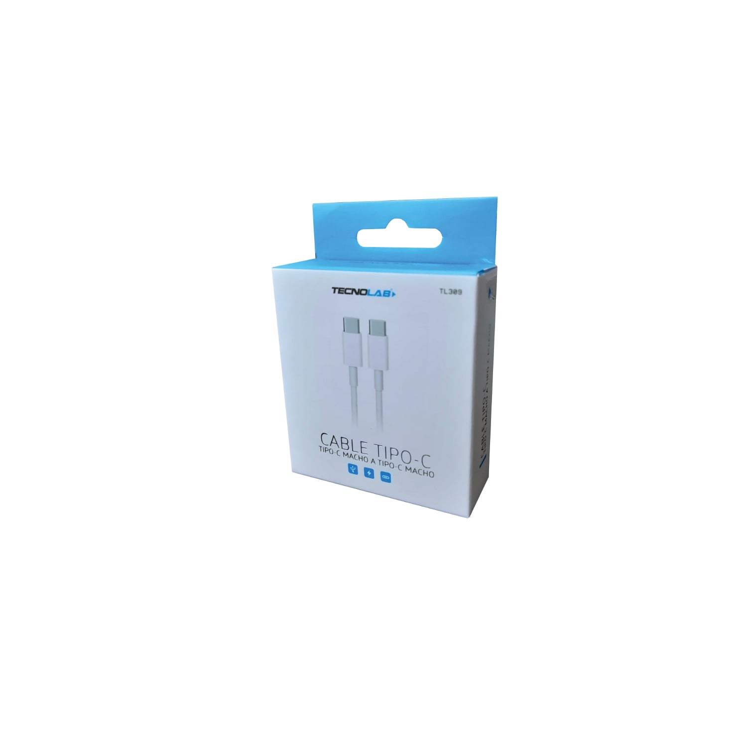 CABLE TIPO C A TIPO C PARA CELULARES WHITE. 1MT - BOX - 2