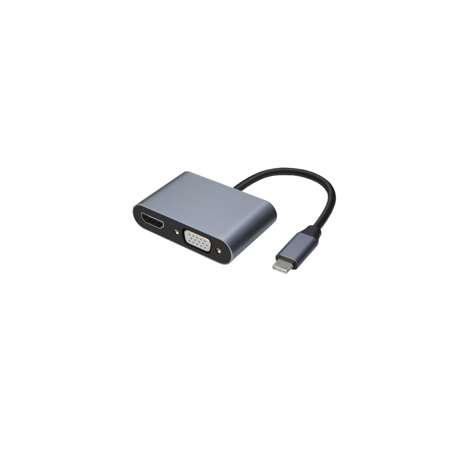 HUB TIPO C - 4 EN 1 - HDMI /VGA /PD /USB - 1