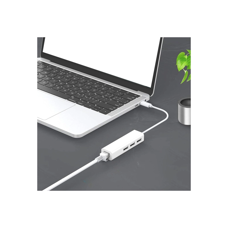 HUB USB-C - 3XUSB 2.0 / RJ45 - 2