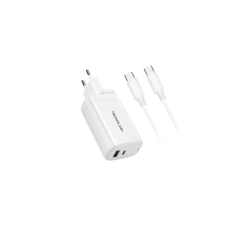 CARGADOR CELULAR QC3.0 + PD - 65W - CON CABLE TIPO C A C - 1