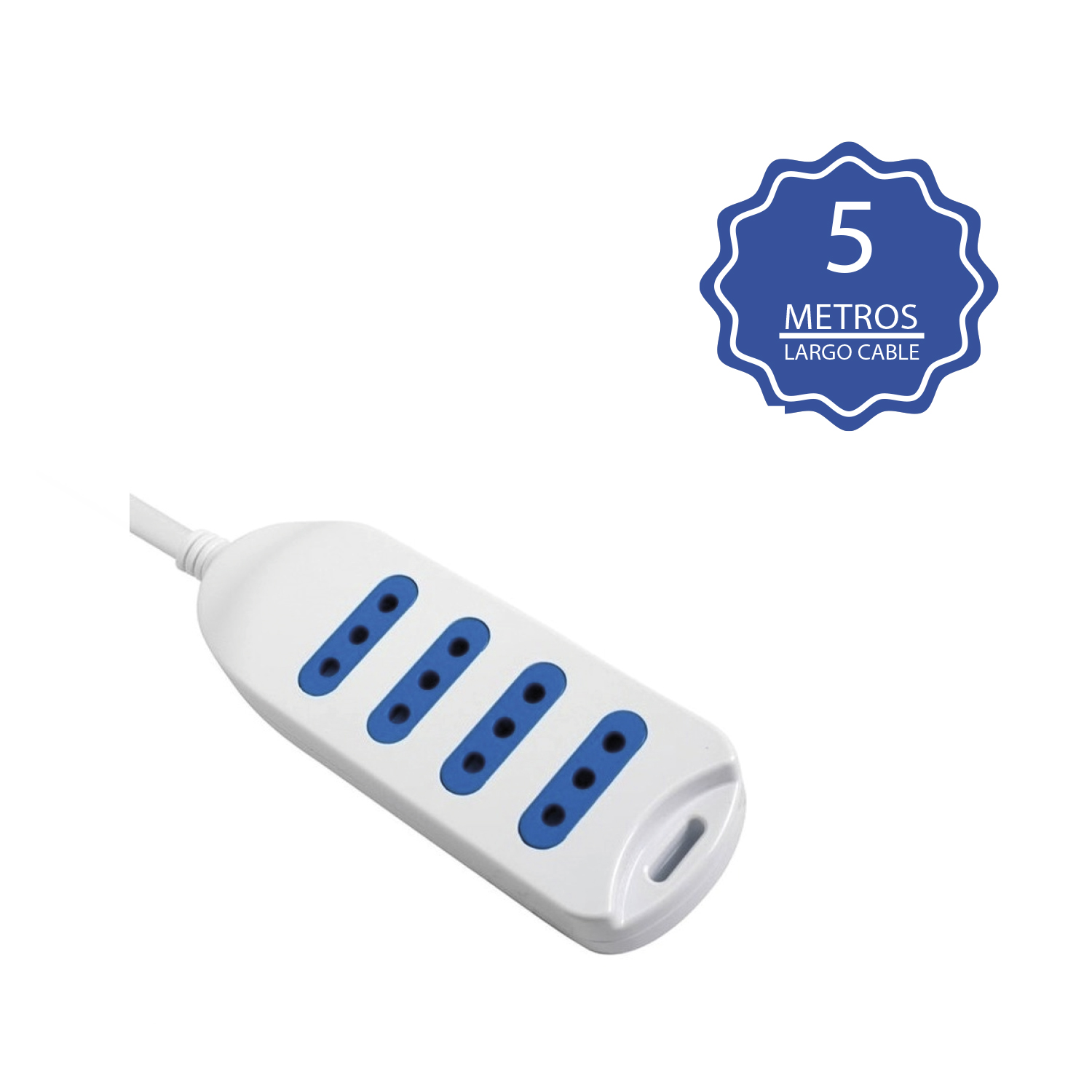 ALARGADOR MÚLTIPLE DBLUE 4 ENTRADAS DE 5 METROS WHITE - 1
