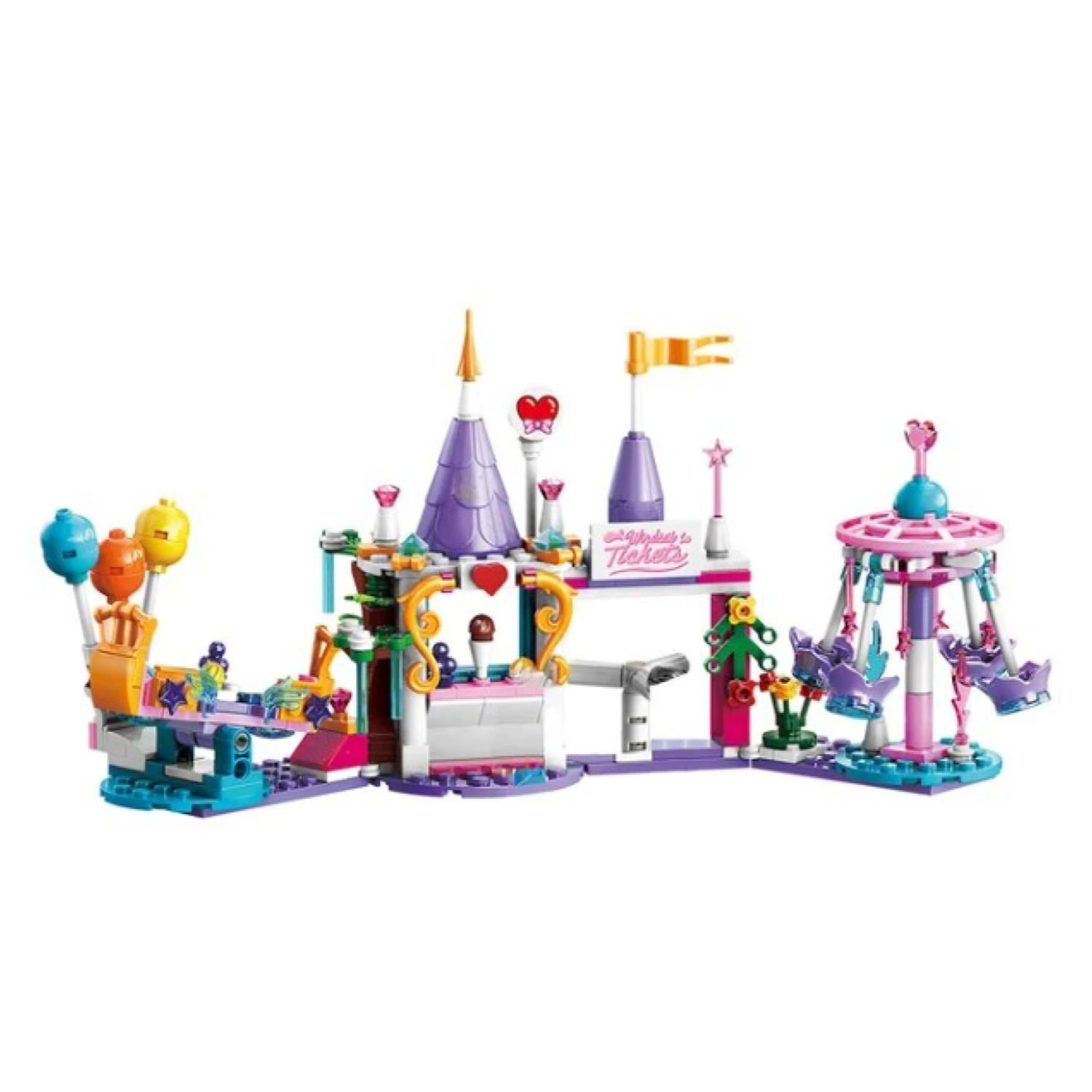 SET BLOQUES ARMABLE PARQUE DE DIVERSIONES - 258 PIEZAS - 1