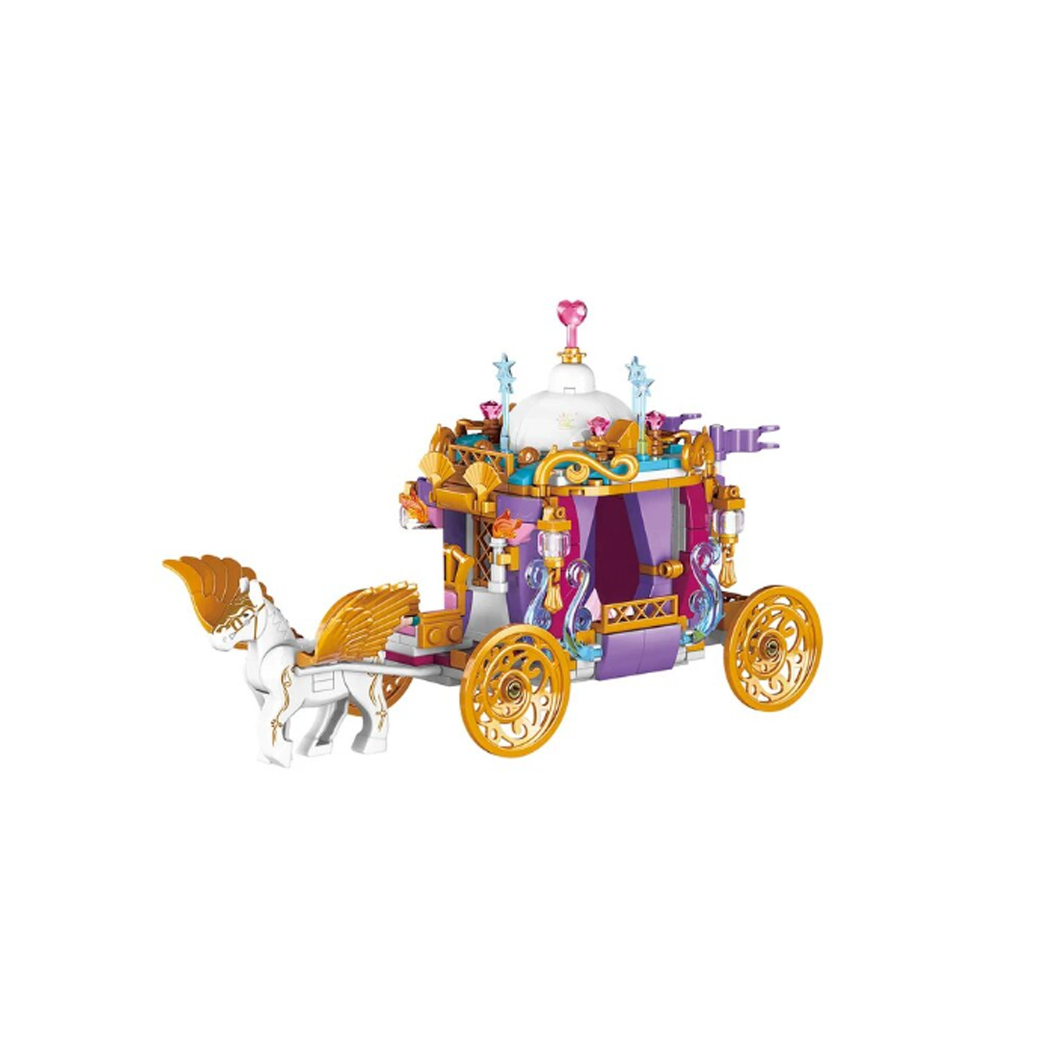 SET BLOQUES ARMABLE CARRUAJE DE CABALLO - 367 PIEZAS - 1