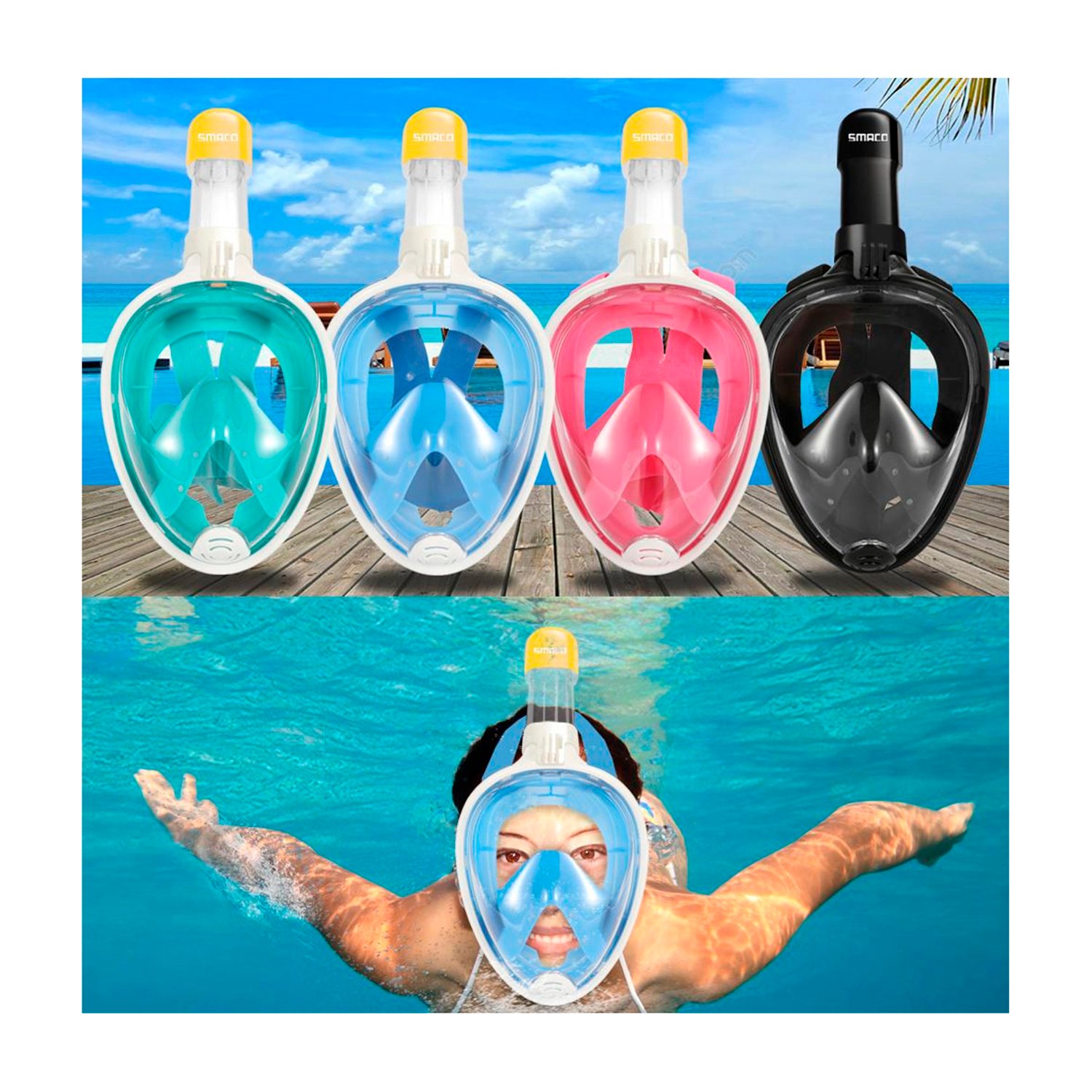 MASCARA BUCEO UNISEX DBLUE TALLA L/XL - 3