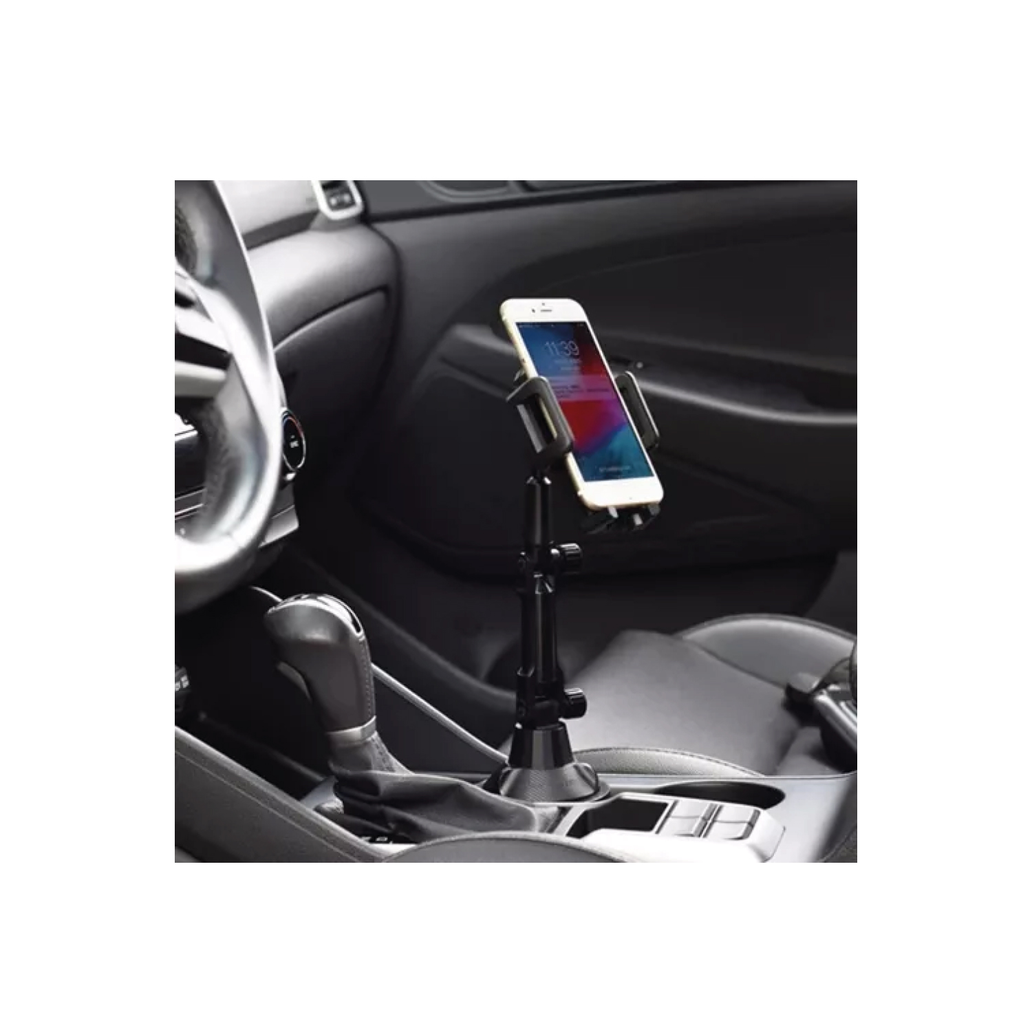 SOPORTE CELULAR PARA VEHICULOS CON POSA VASOS TECNOLAB - 3