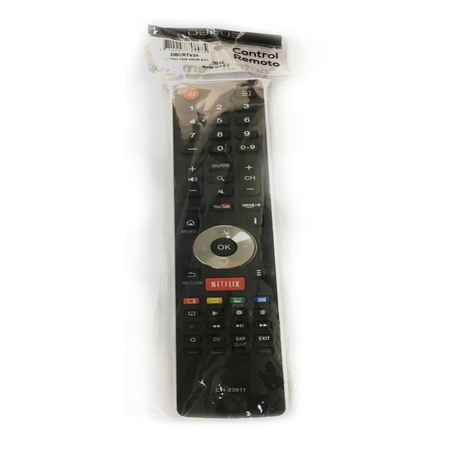 CONTROL REMOTO COMPATIBLE CON HISENSE - 3