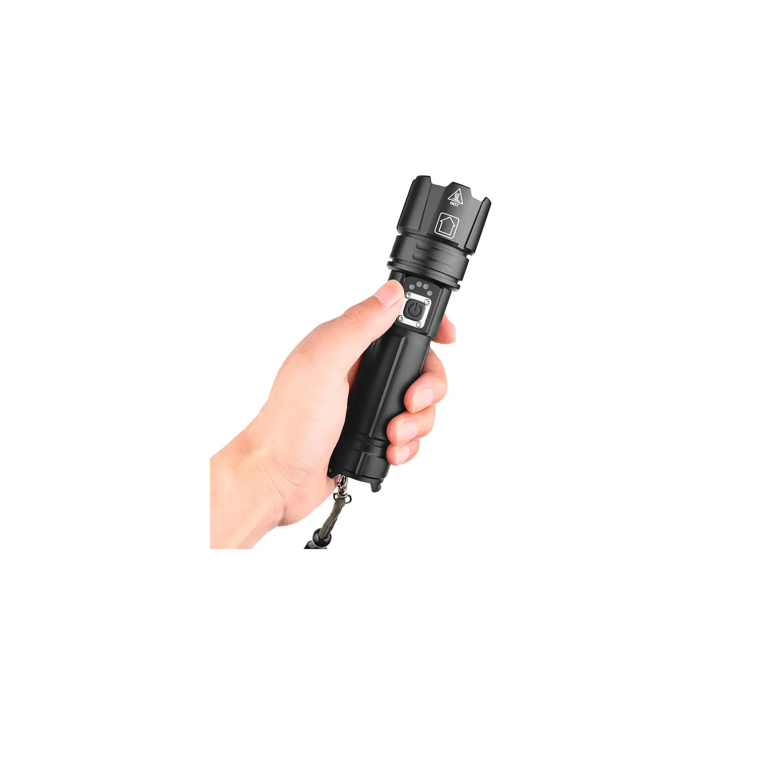LINTERNA TECNOLAB DE MANO 16CM A PRUEBA DE AGUA CARGA USB - 2