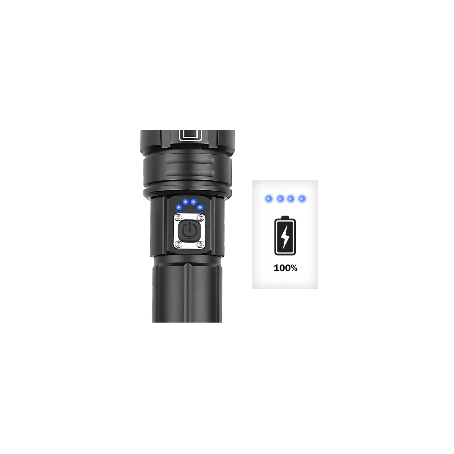 LINTERNA TECNOLAB DE MANO 16CM A PRUEBA DE AGUA CARGA USB - 3
