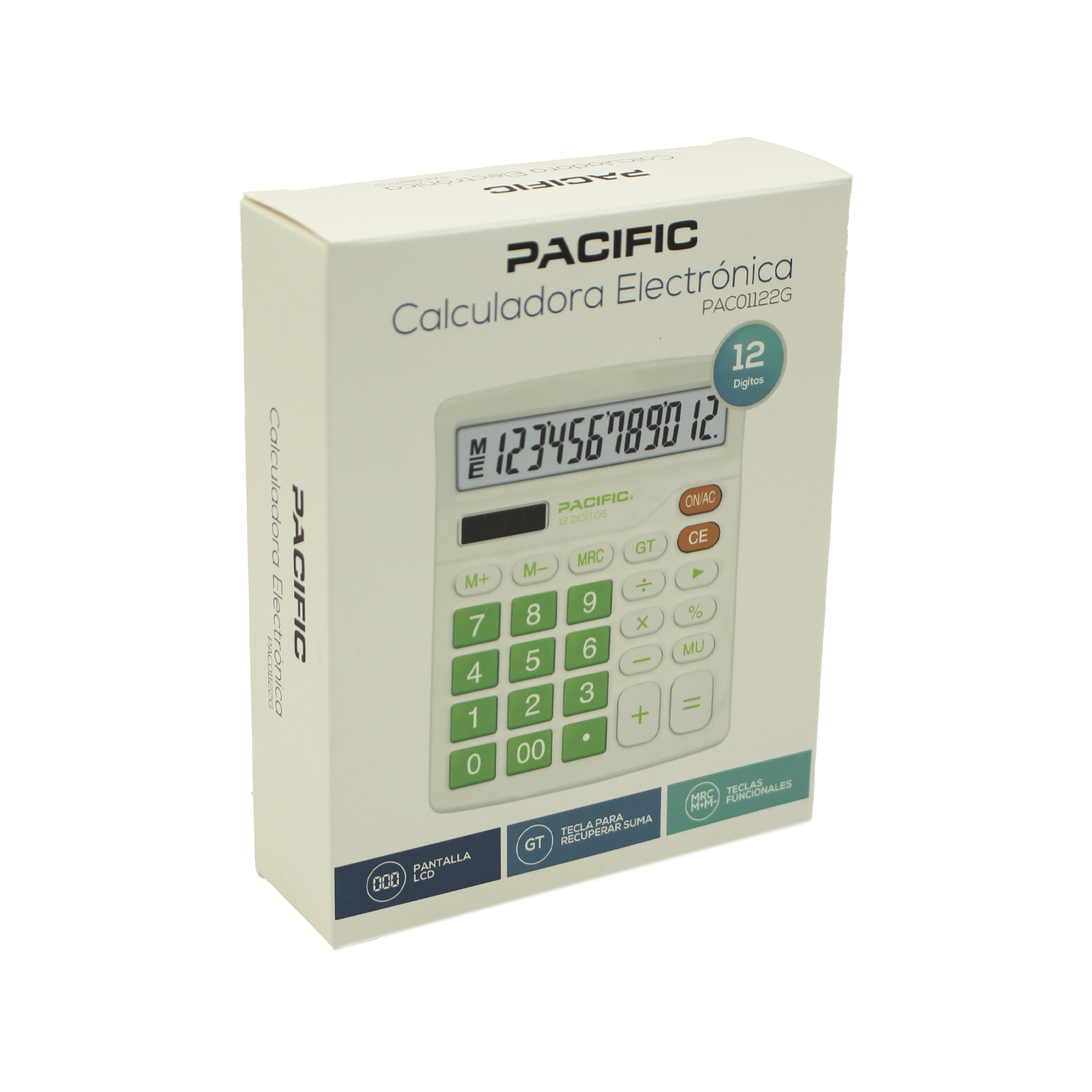 CALCULADORA ELECTRONICA PACIFIC DE 12 DIGITOS - GREEN - 2