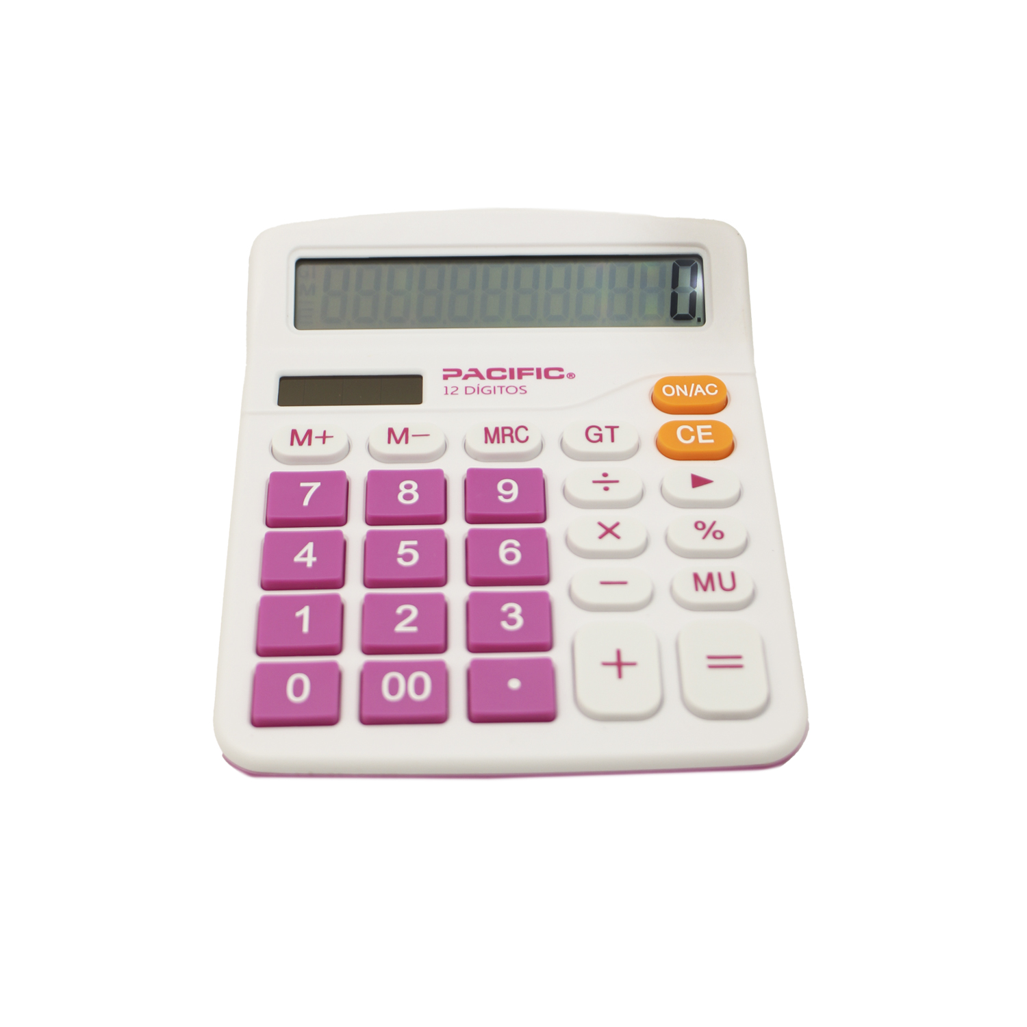 CALCULADORA ELECTRONICA PACIFIC DE 12 DIGITOS - PINK - 1