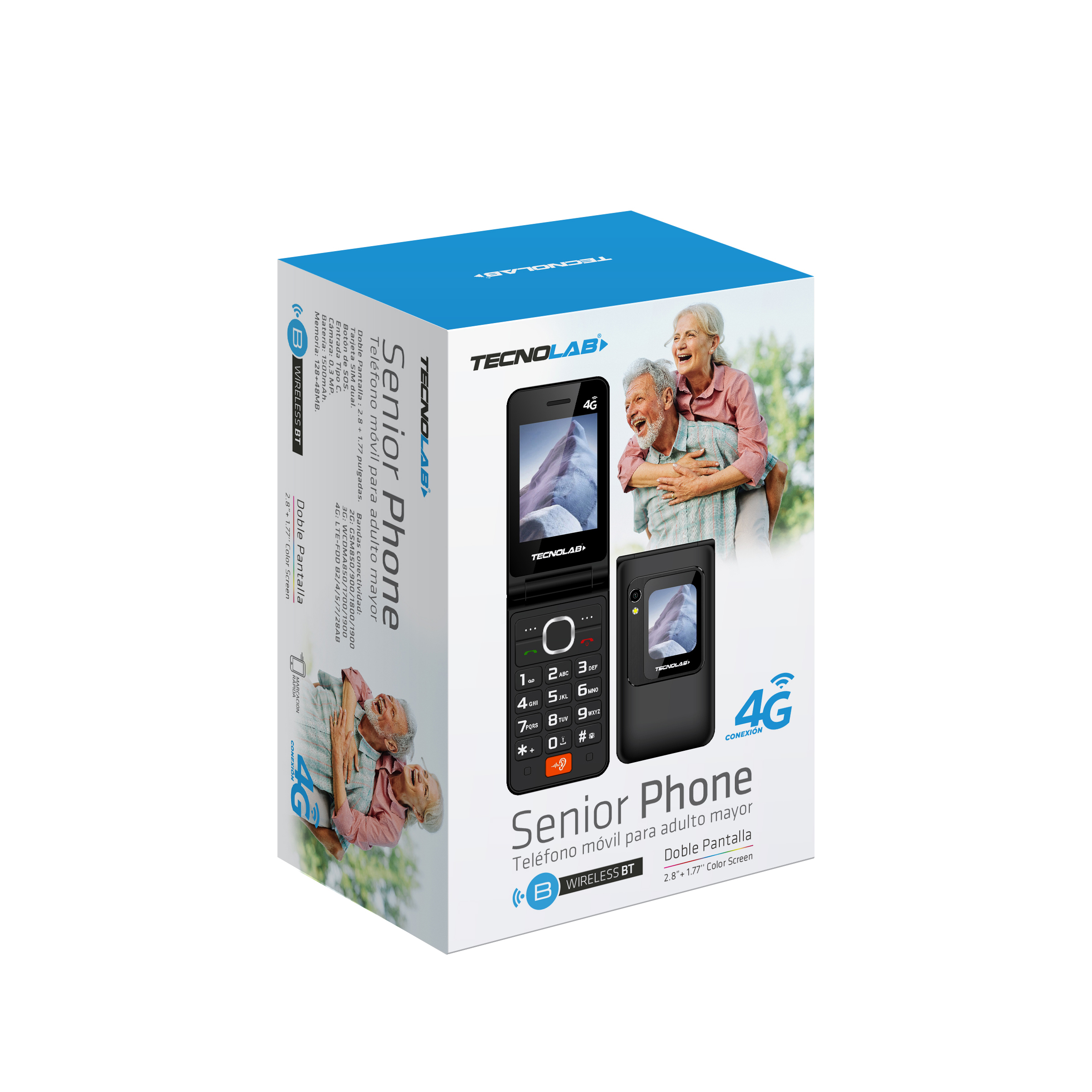 TELEFONO CELULAR ADULTO MAYOR DUALSIM 2.8 PULGADA TL705 AZUL - 2