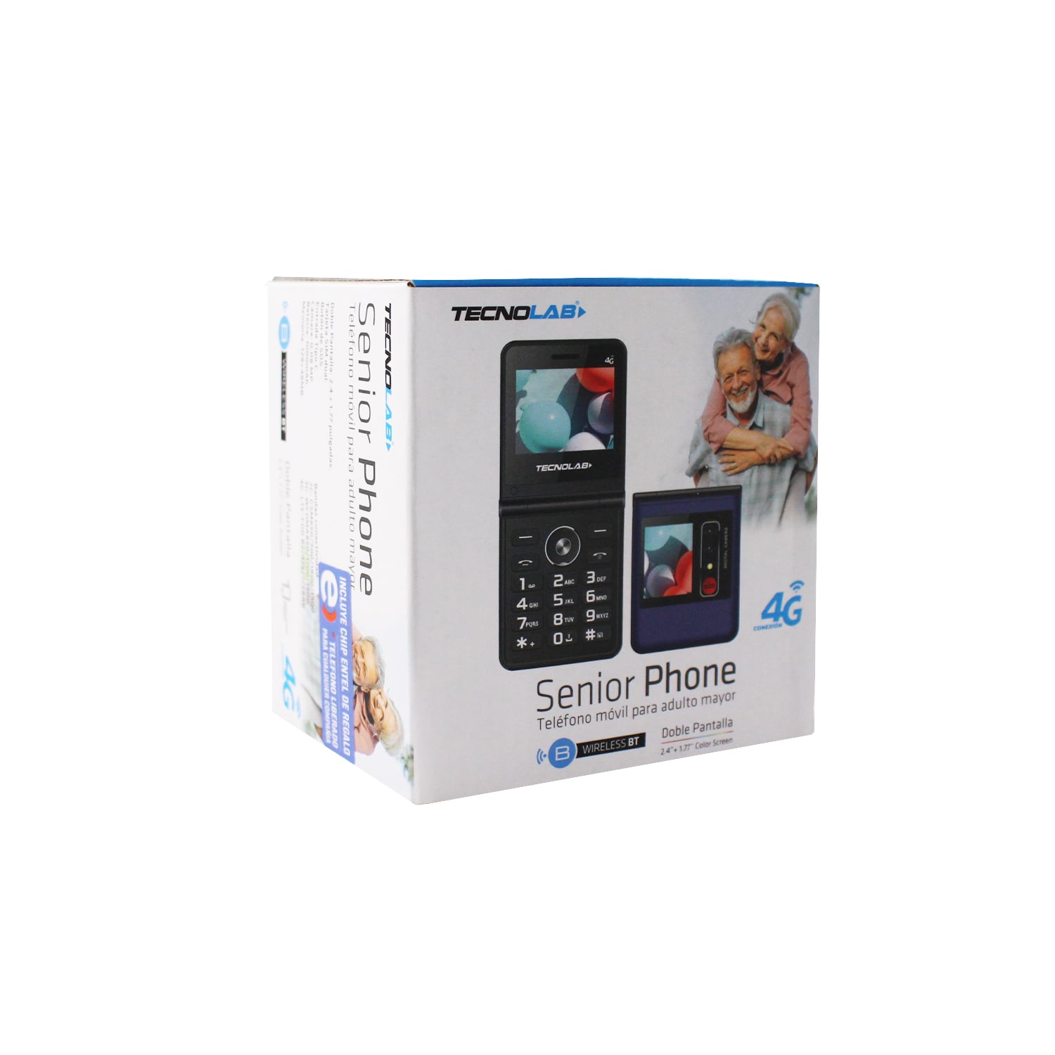 TELEFONO SENIOR 4G, DOBLE PANTALLA 2.4 Y 1.77 - 1