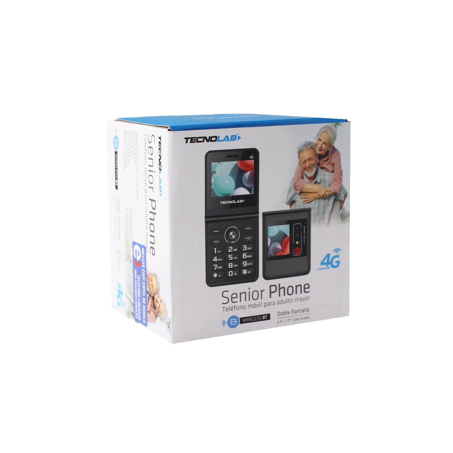 TELEFONO SENIOR 4G, DOBLE PANTALLA 2.4 Y 1.77 - 1