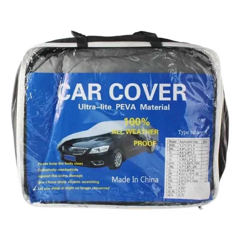 FUNDA IMPERMEABLE PARA AUTO XL PROTECCION SOLAR Y POLVO GRIS - 2