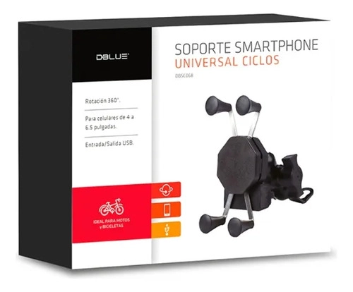 SOPORTE DE CELULAR PARA MOTOCICLETA DBLUE ROTACION 360° - 2