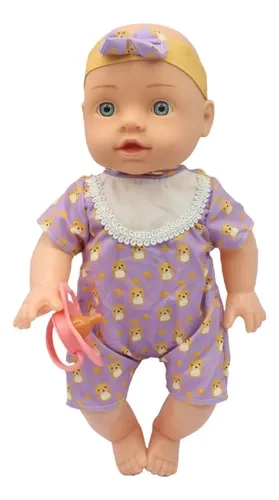 MUÑECA DE MODA DE 13 PULGADAS CON 2 PIEZAS PARA BEBES - 1