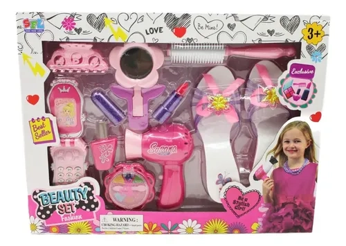 SET DE ACCESORIOS DE BELLEZA INFANTIL JUEGO DE ROLES - 1