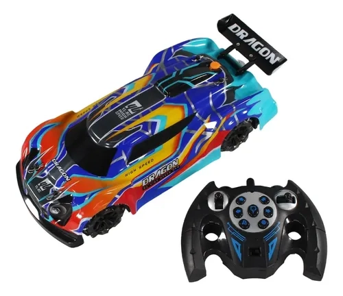 AUTO DE CARRERAS A CONTROL REMOTO ESCALA 1:14  RECARGABLE AZUL MARINO - 1