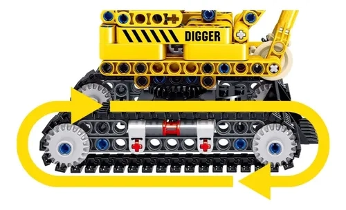 SET DE BLOQUES ARMABLES MODELO EXCAVADORA DE MATERIAL ABS 310 - 2