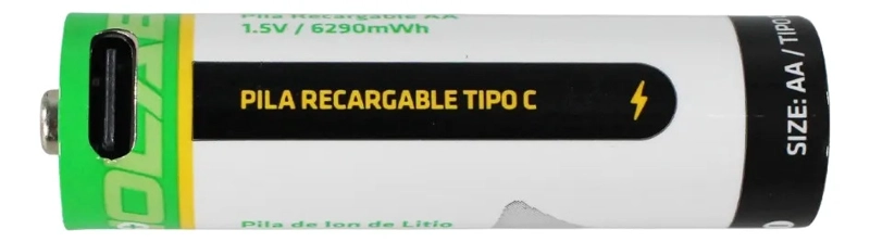 PACK 2 PILAS AA RECARGABLES USB 6290MWH - 3
